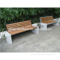 Recycled plastic wood public seating bench stone garden bench